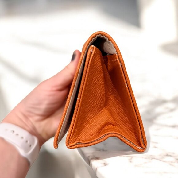 Tory Burch Sunglasses Case Orange Faux Leather Soft Case - Picture 3 of 9